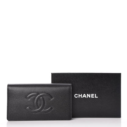 Chanel Caviar Timeless CC Yen Wallet Black 9 of 9