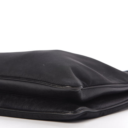 Prada Tessuto Nylon Soft Calf Double Zip Crossbody Bag Black 8 of 11