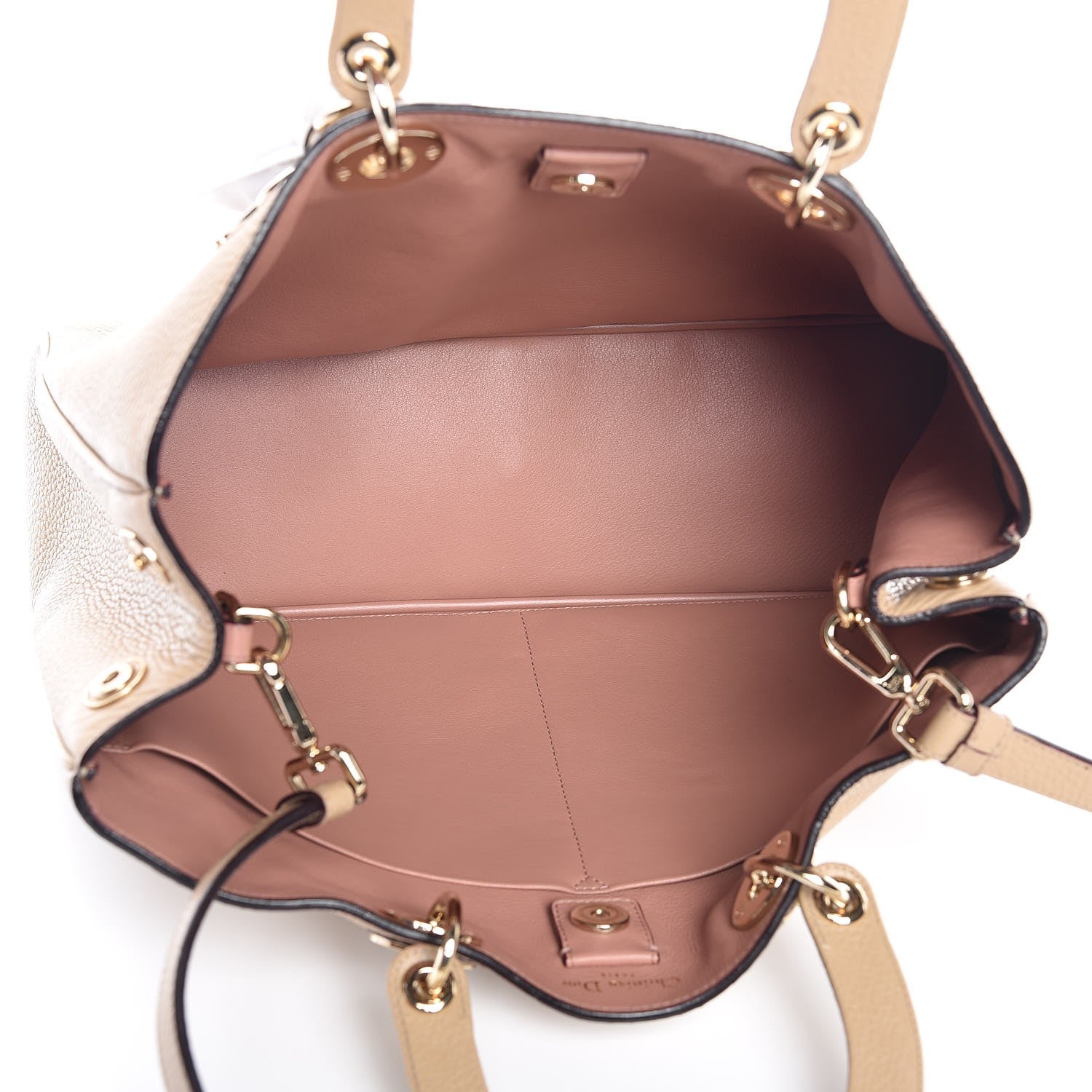 Christian Dior Bullcalf Large Diorissimo Tote Beige Petale 6 of 10