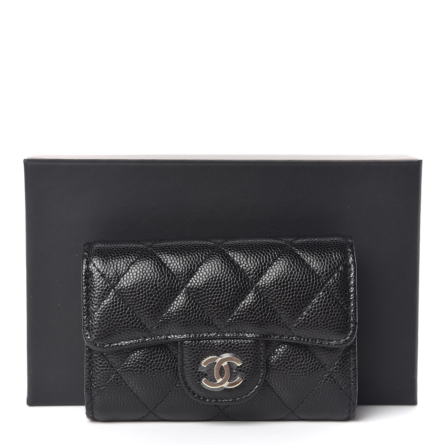 Chanel Caviar Quilted Classic 4 Key Holder Wallet Black 9 of 9