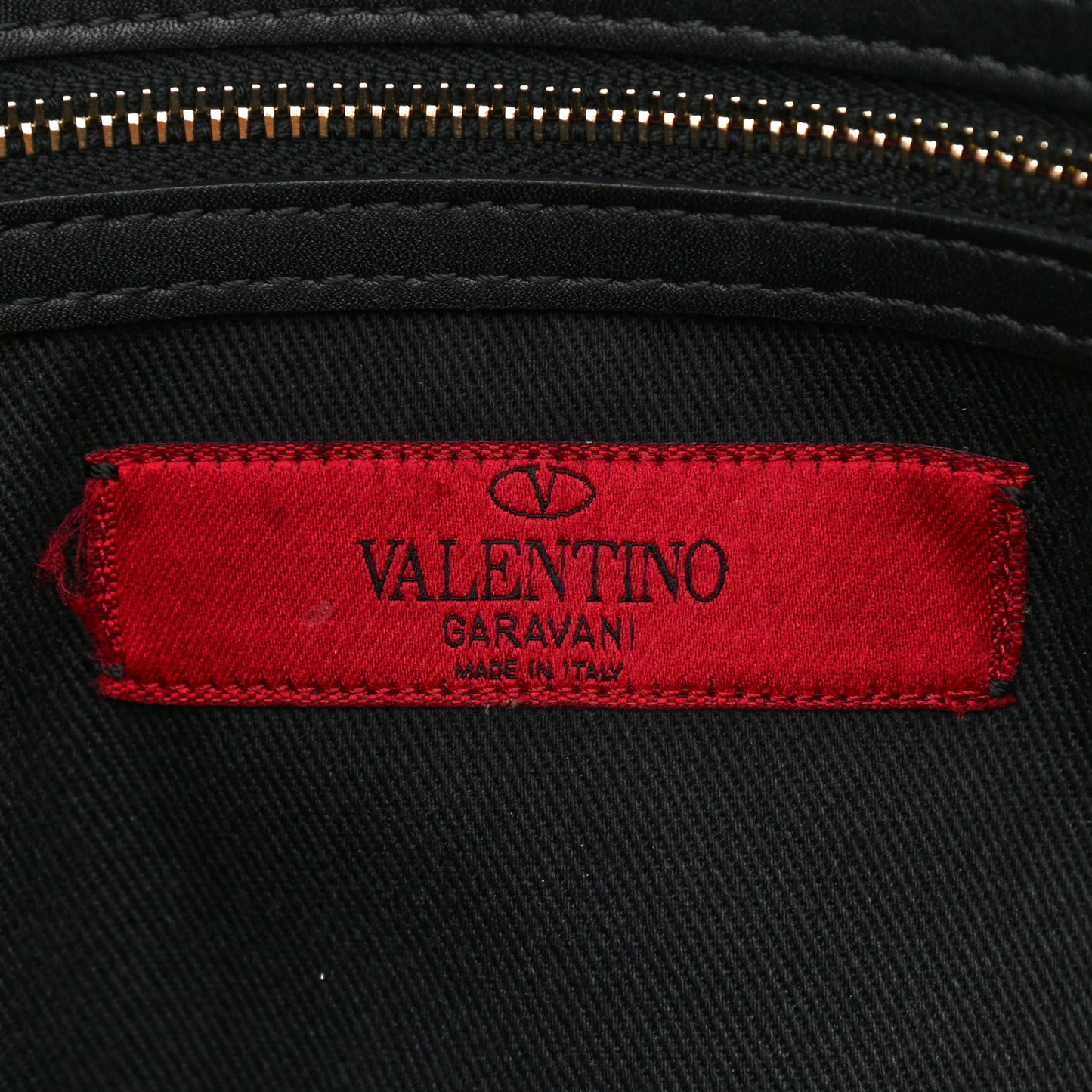 Vitello Rockstud Dome Shopper Black