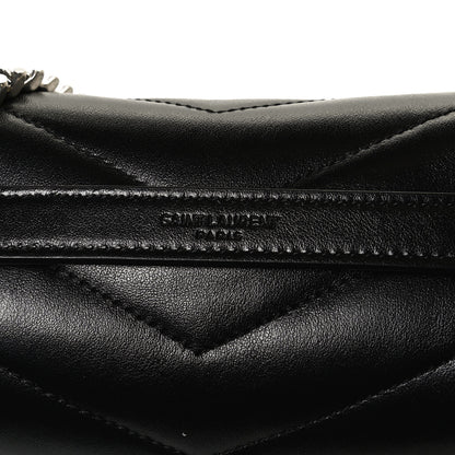 Saint Laurent Calfskin Y Quilted Monogram Medium Loulou Chain Satchel Black 9 of 12