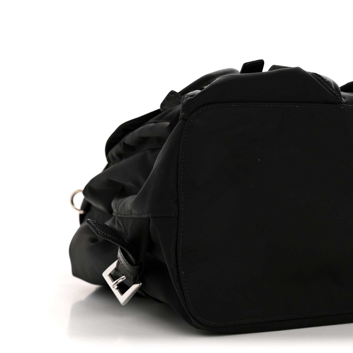 Re-Nylon Vela Saffiano Medium Backpack Black