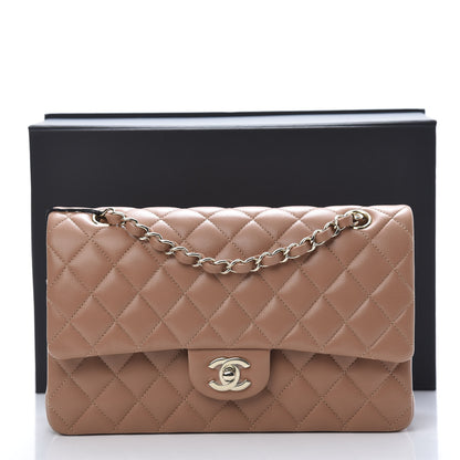 Chanel Lambskin Quilted Medium Double Flap Brown 12 of 12