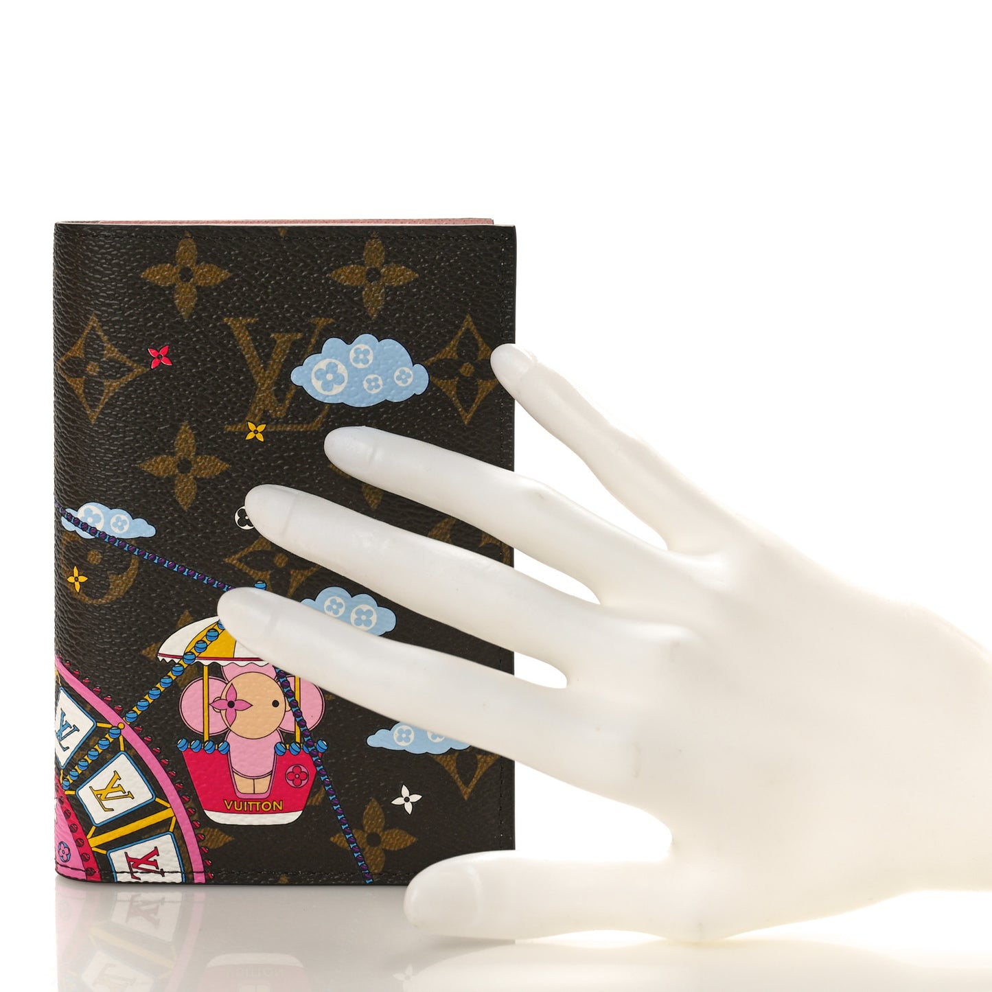 Monogram 2020 Christmas Animation Big Wheel Passport Cover Rose Ballerine