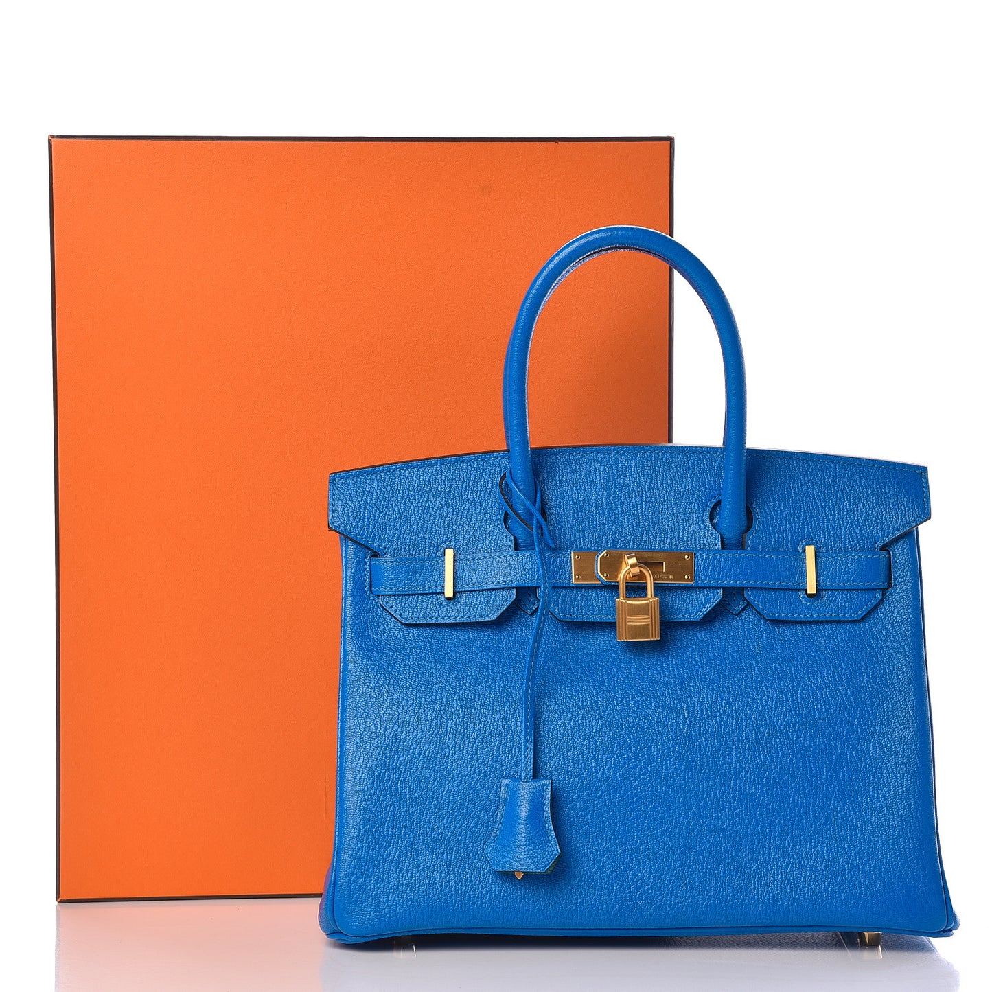 Chevre Mysore Horseshoe Birkin 30 Bleu Hydra Bleu Paon