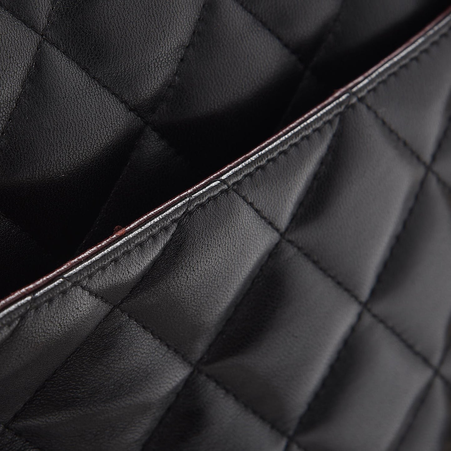 Lambskin Quilted Jumbo Double Flap Black