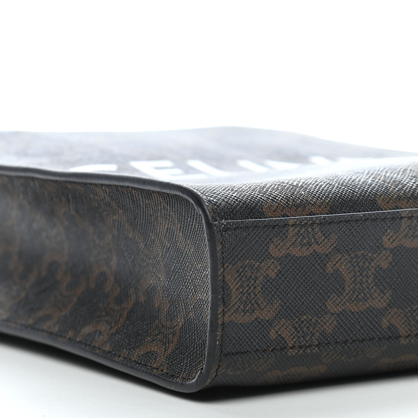 Triomphe Canvas Calfskin Mini Vertical Cabas Tan