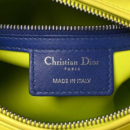 Christian Dior Lambskin Cannage Medium Tri-Color Lady Dior Pink Blue Yellow 6 of 10