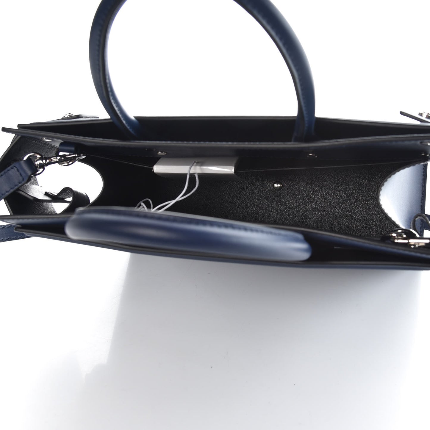 Calfskin Small Horizon Satchel Navy