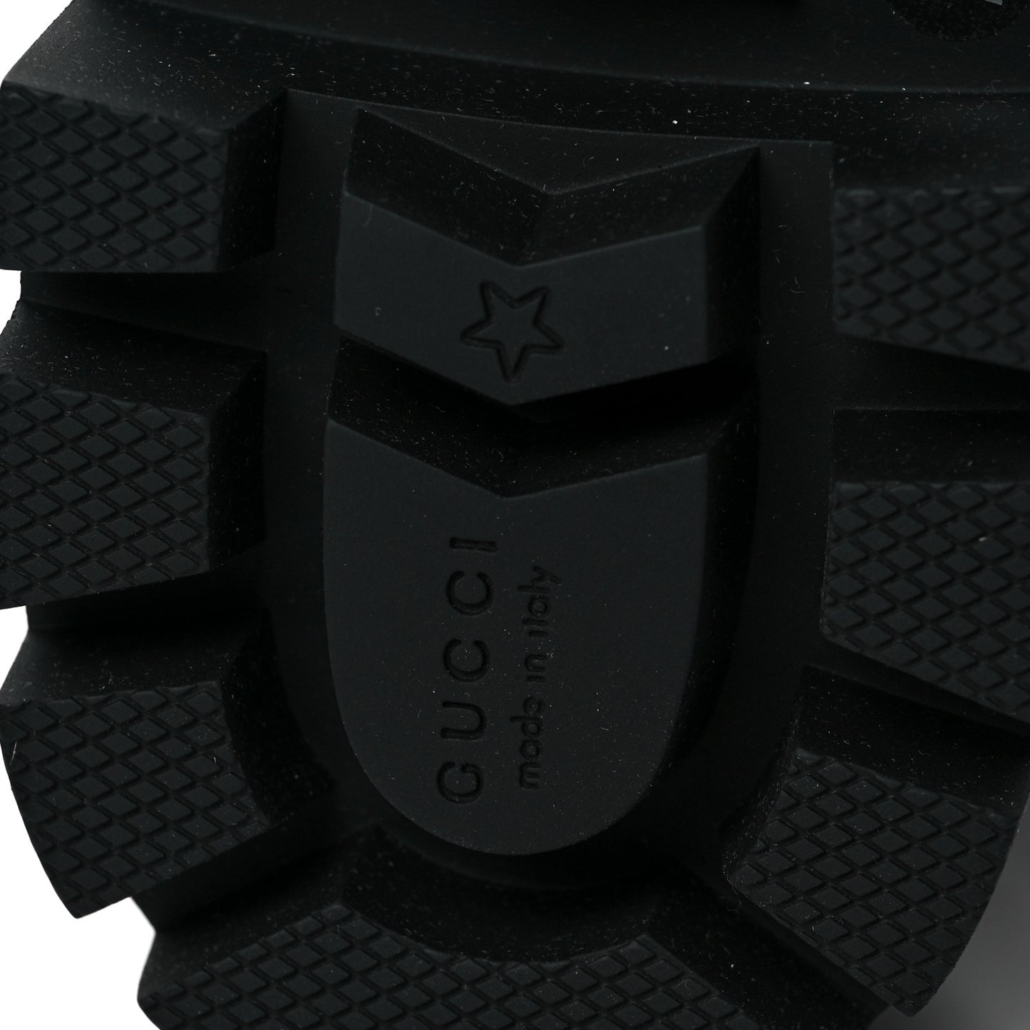 Nappa Frances GG Matelasse Platform Combat Boots 38.5 Black