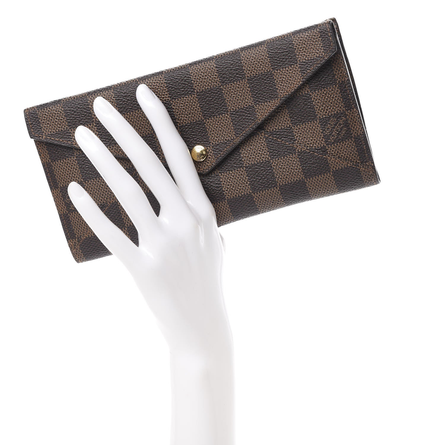 Louis Vuitton Damier Ebene Long Origami Wallet 2 of 11