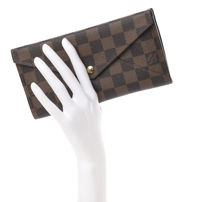 Louis Vuitton Damier Ebene Long Origami Wallet 2 of 11