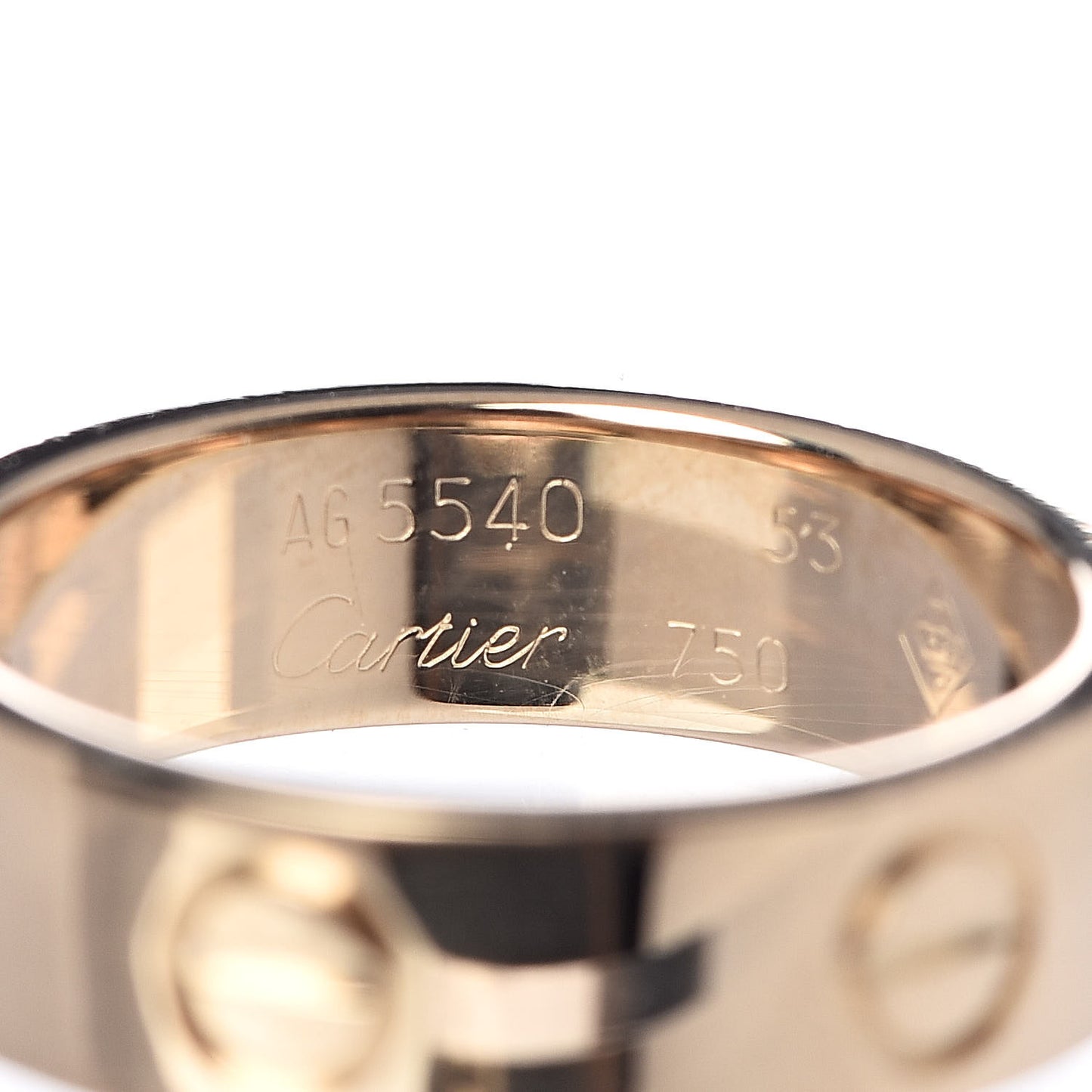 18K Yellow Gold 5.5mm LOVE Ring 53 6.25