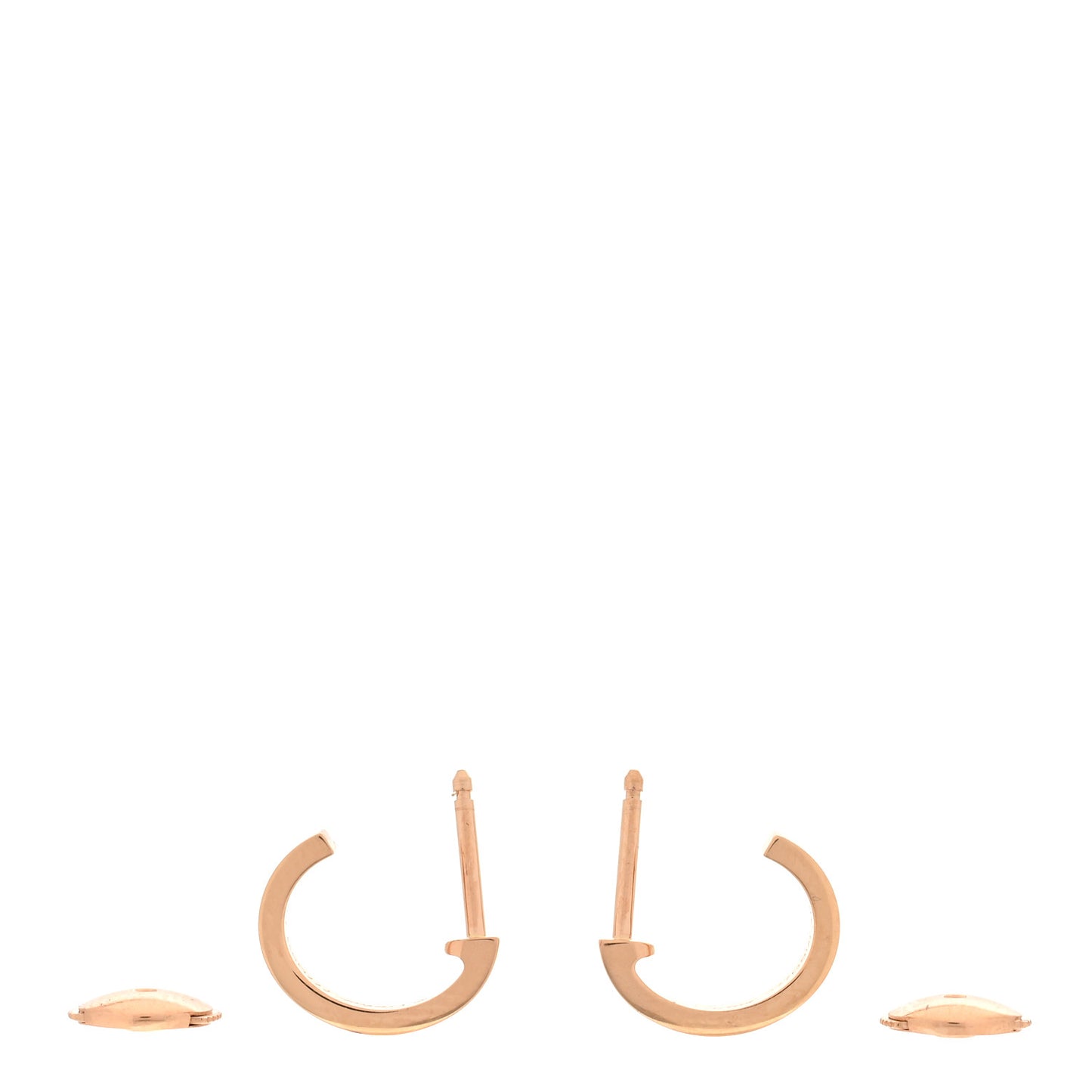 18K Pink Gold Small LOVE Hoop Earrings