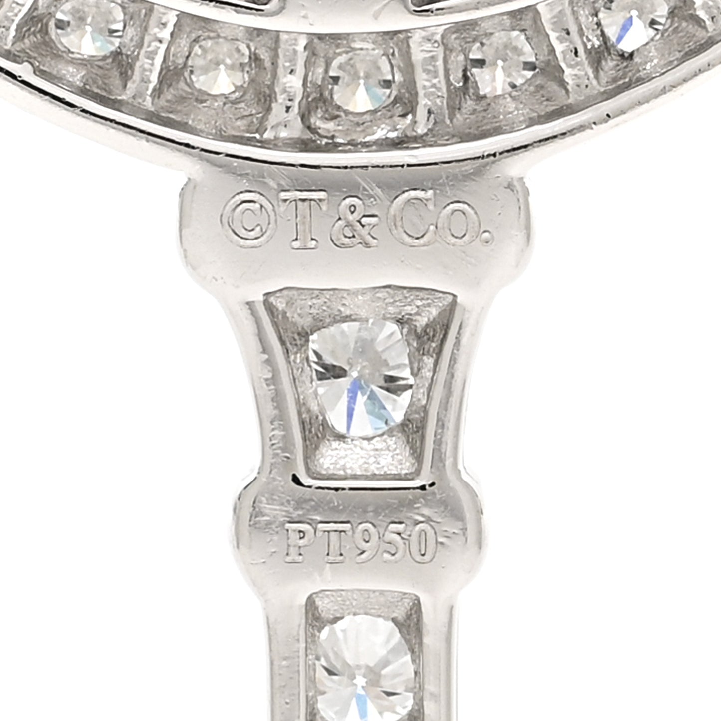 Platinum Diamond Petals Key Pendant