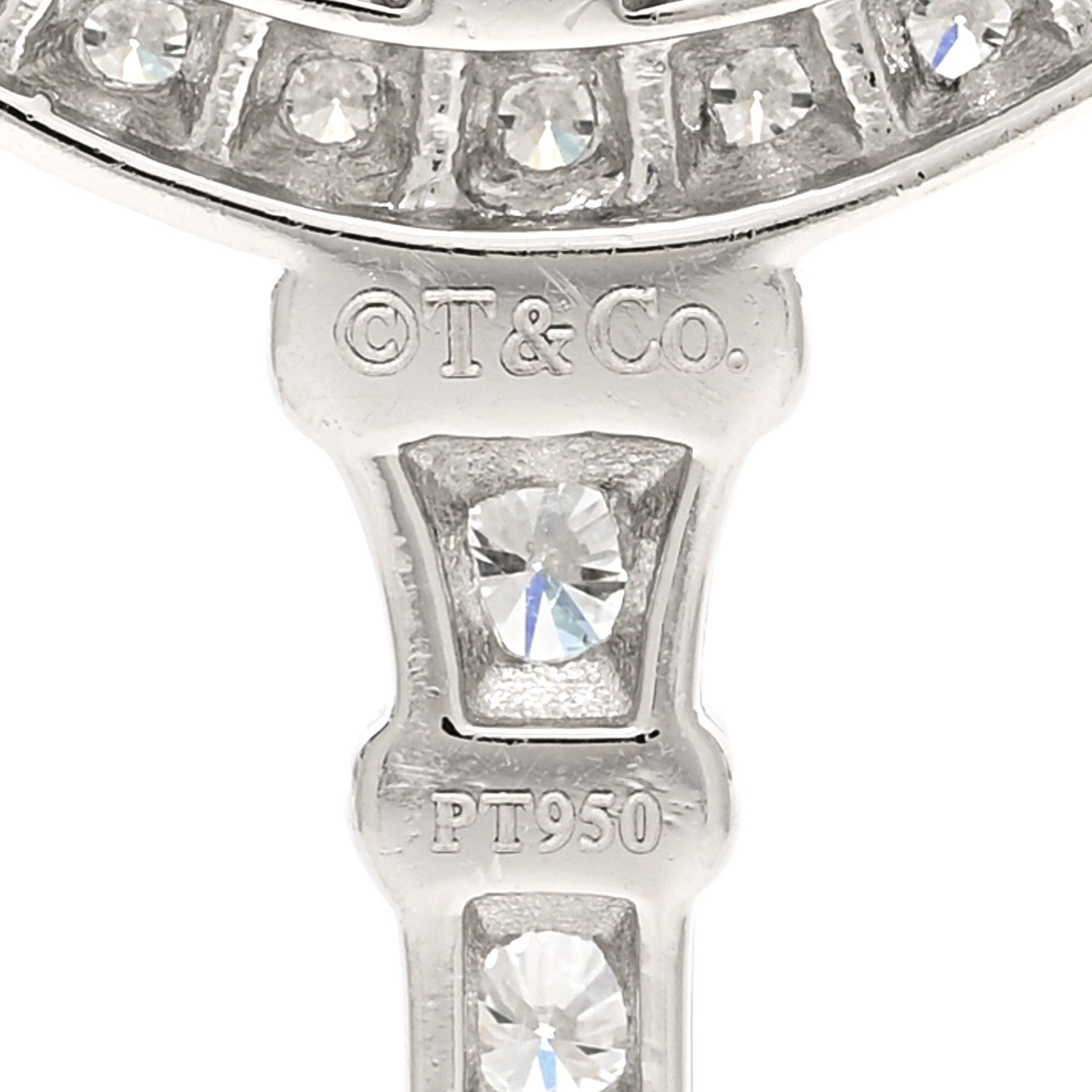 Tiffany Platinum Diamond Petals Key Pendant 4 of 5