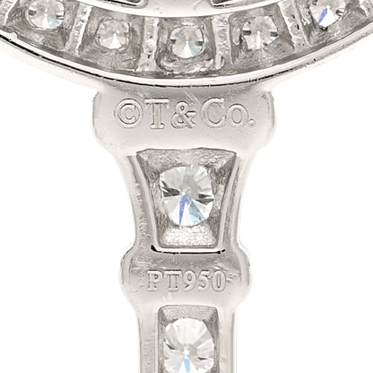 Tiffany Platinum Diamond Petals Key Pendant 4 of 5