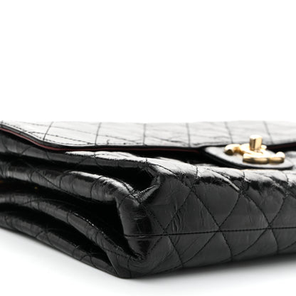 Chanel Glazed Crinkled Calfskin Quilted Flap Black 9 of 10