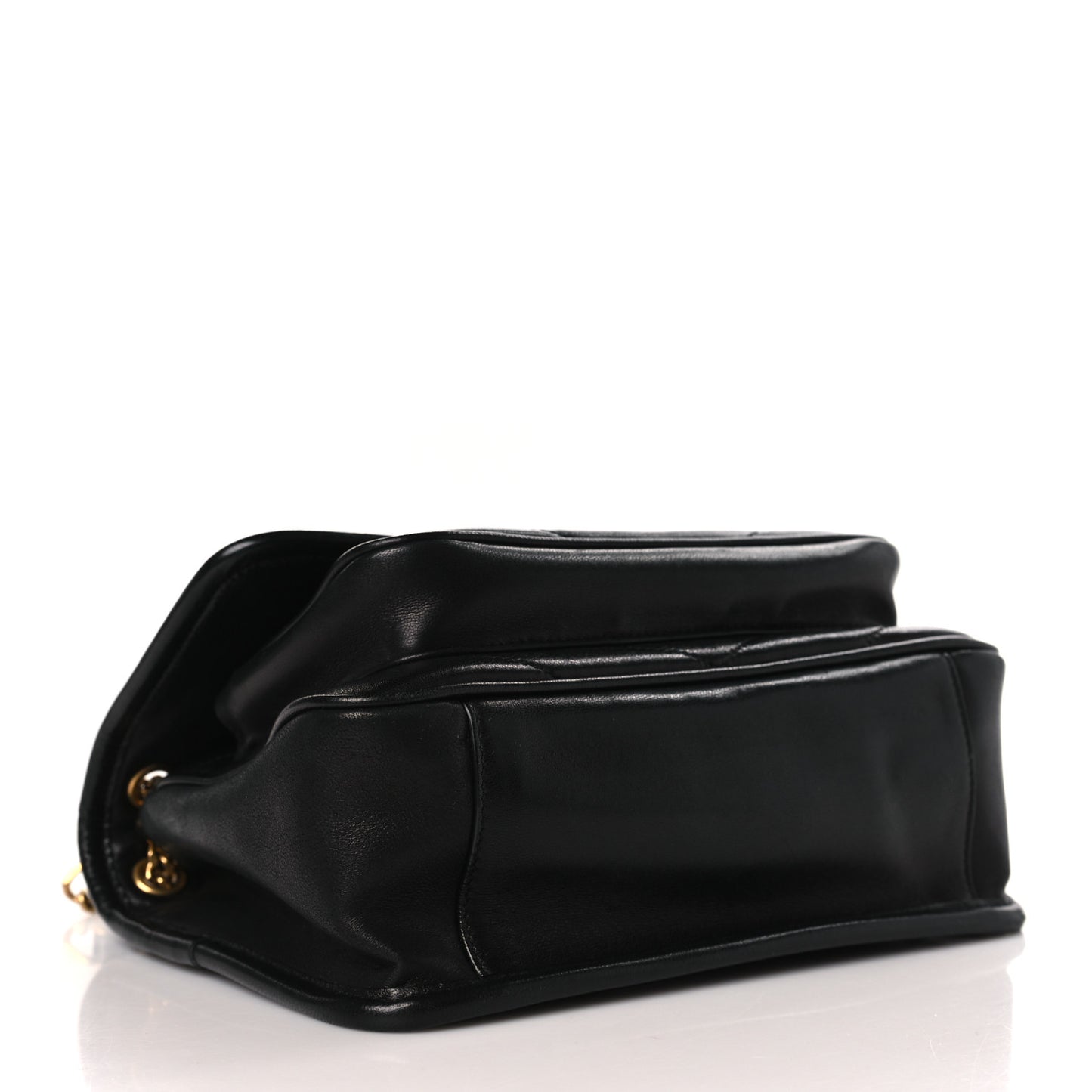 Lambskin Matelasse Monogram Baby Niki Chain Satchel Black
