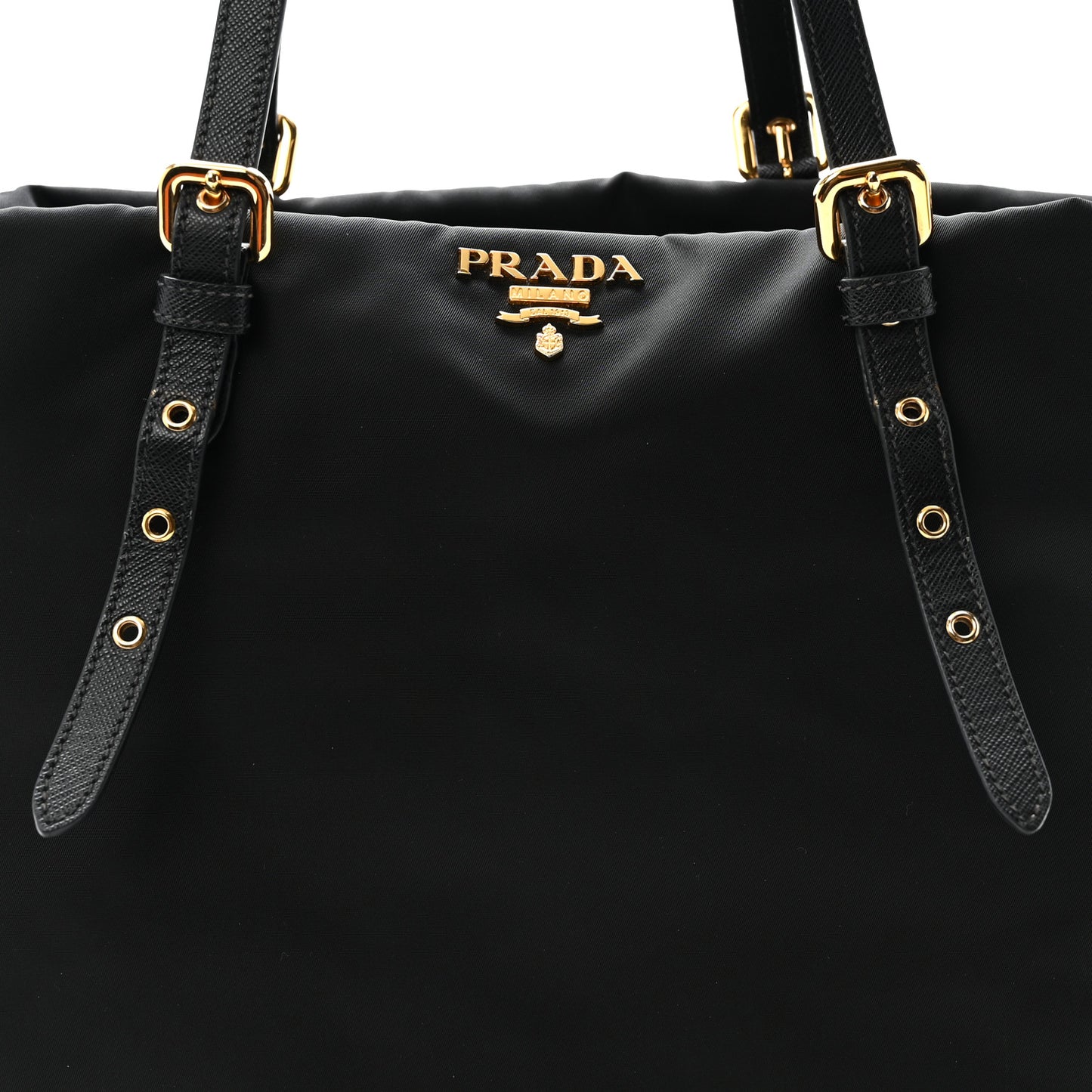 Tessuto Nylon Saffiano Tote Black
