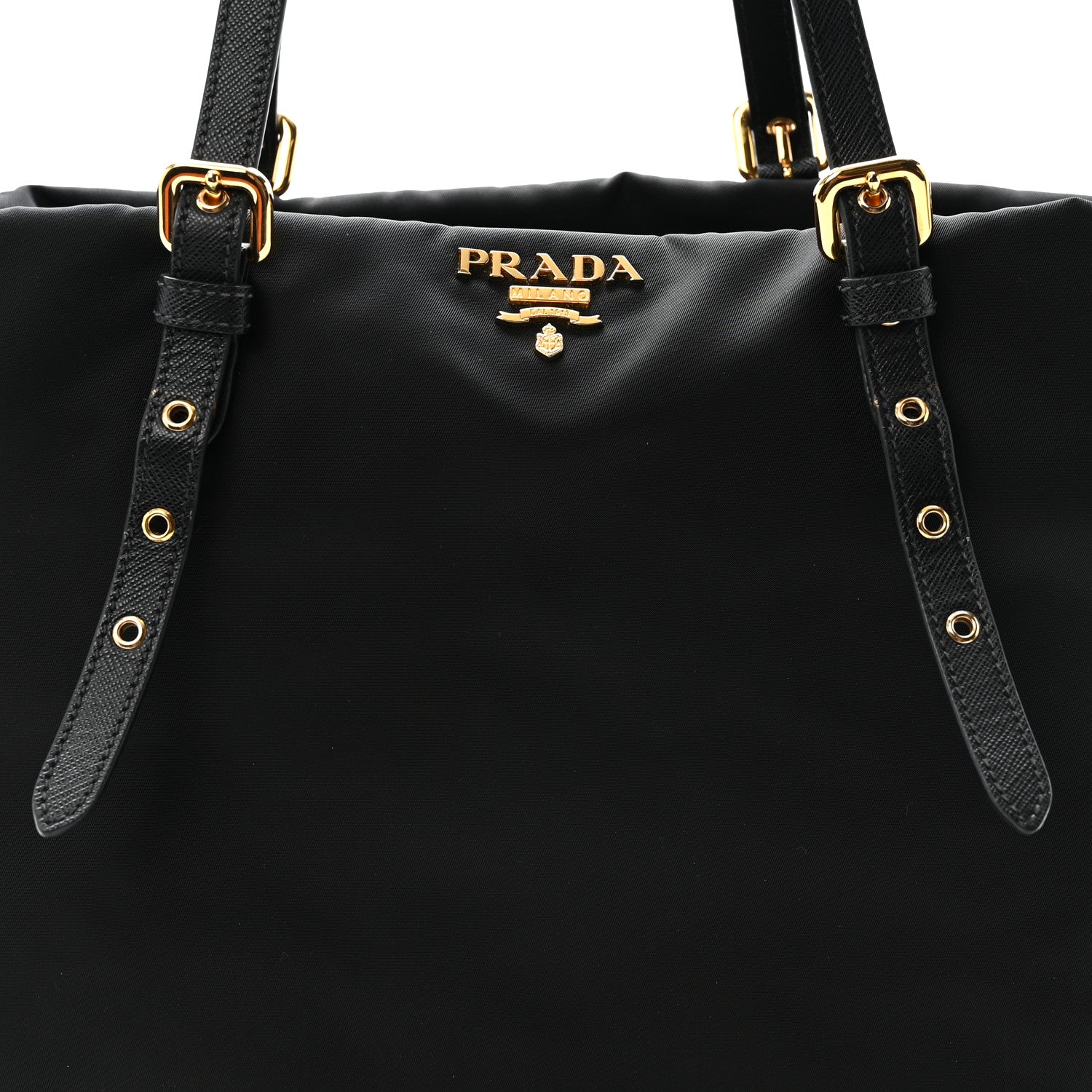 Prada Tessuto Nylon Saffiano Tote Black 8 of 10