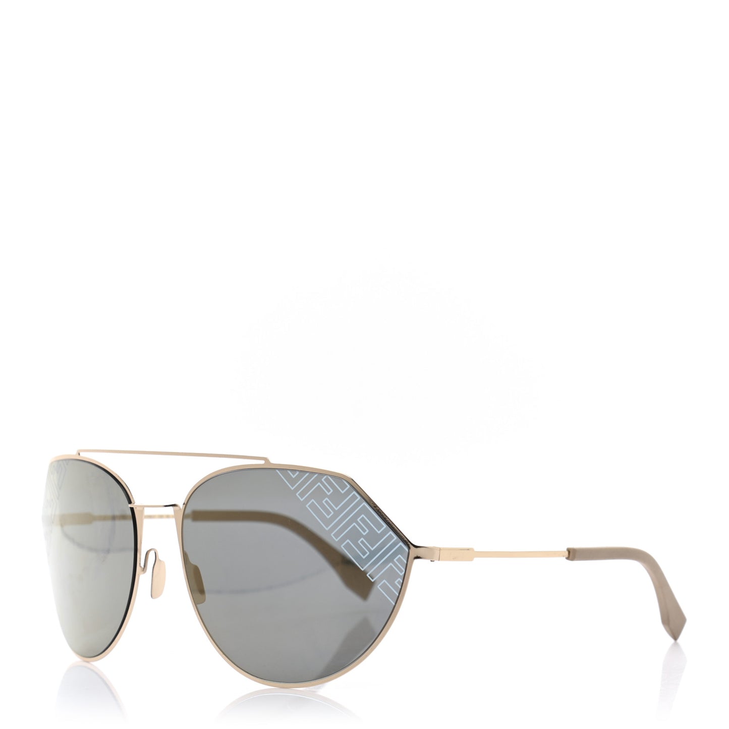 Metal Eyeline Aviator Sunglasses FF M0074/S Gold