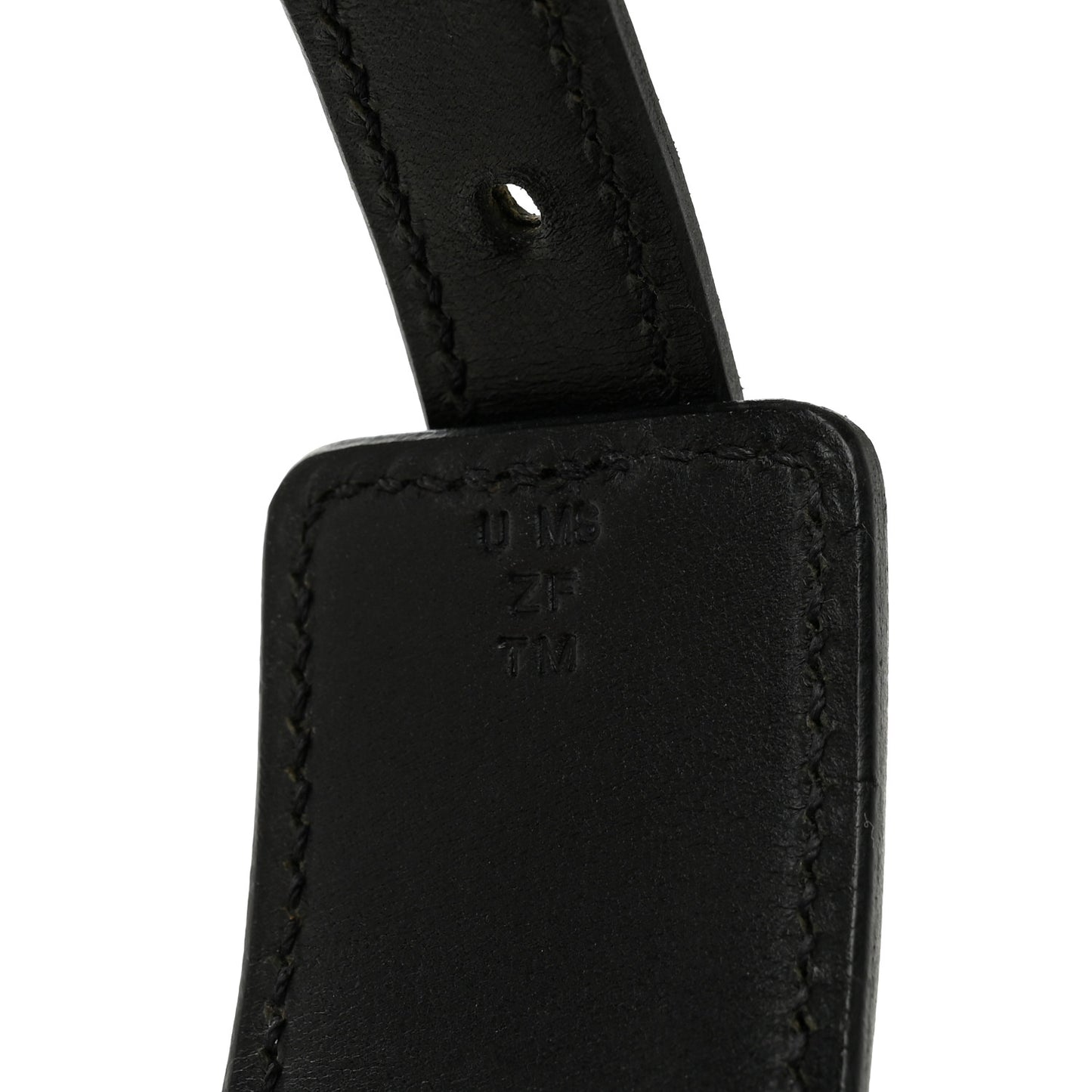 Natural Bridle Studded Punch Dog Collar M Black