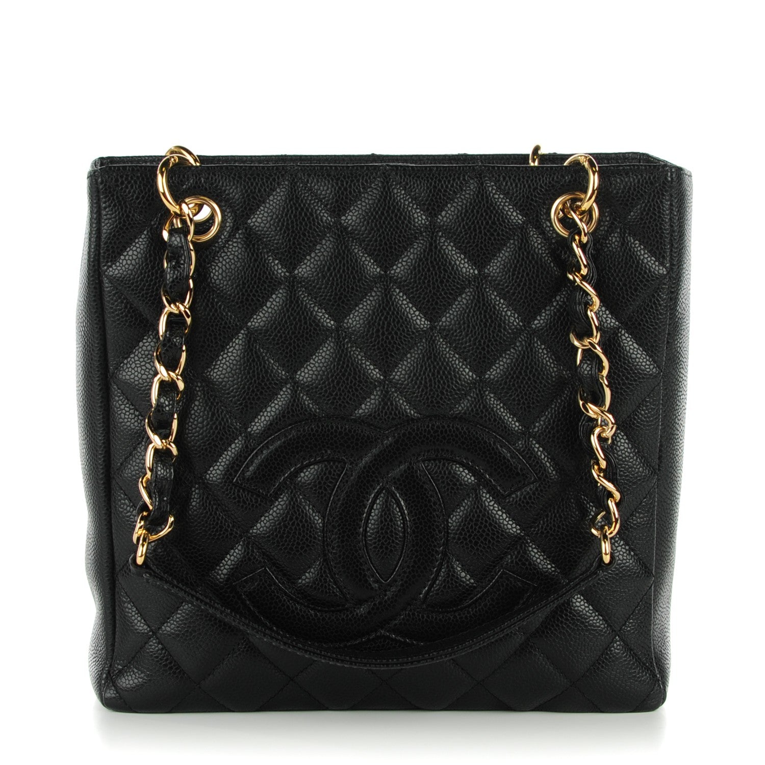 Chanel Caviar Quilted Petit Shopping Tote PST Black 1 of 7