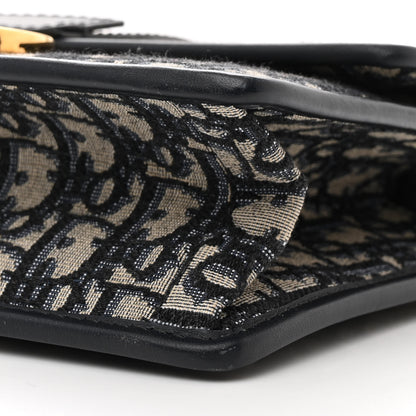 Christian Dior Oblique 30 Montaigne Chain Flap Bag Blue 10 of 15