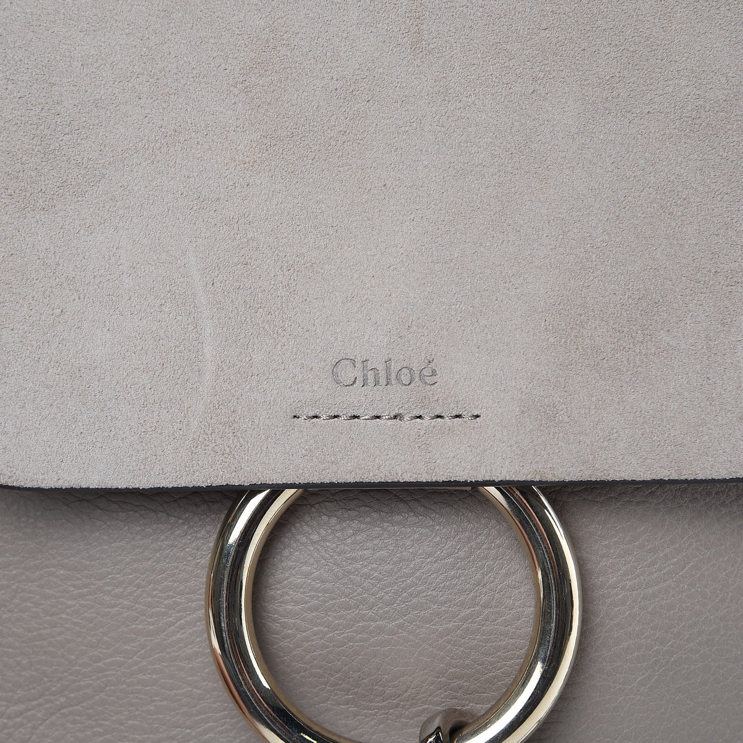 Chloe Suede Calfskin Medium Faye Backpack Motty Grey 10 of 13
