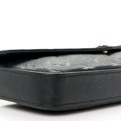 Louis Vuitton Empreinte Pochette Felicie Chain Wallet Black 14 of 15