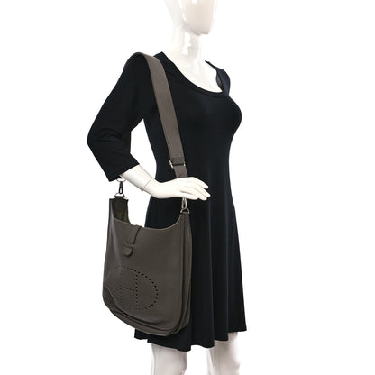 Hermes Taurillon Clemence Evelyne III GM Etain 2 of 10