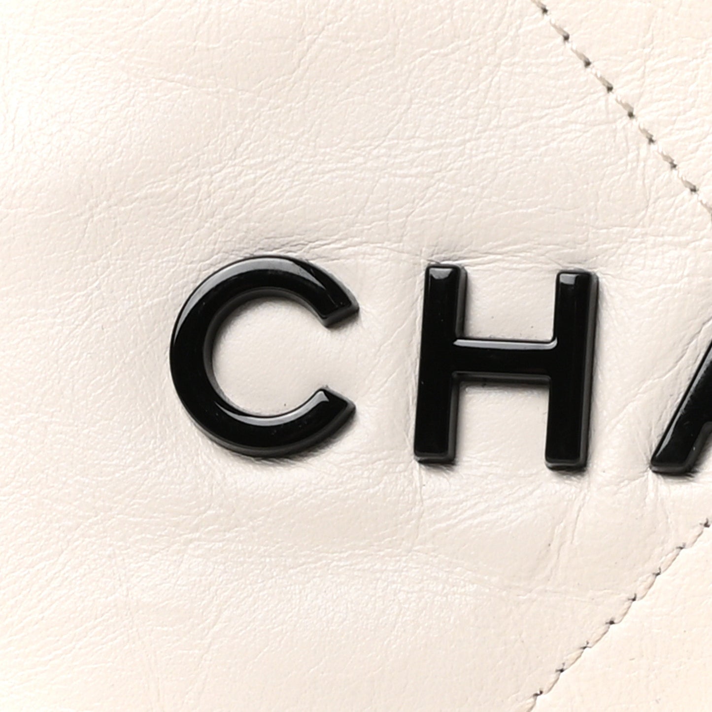 Shiny Calfskin Quilted Small Chanel 22 White Black
