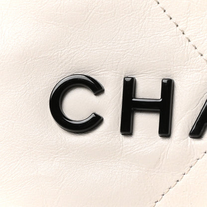 Chanel Shiny Calfskin Quilted Small Chanel 22 White Black 9 of 11