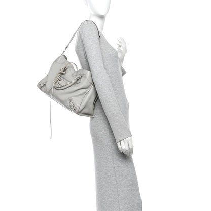 Balenciaga Chevre Silver Metallic Edge Hardware City Gris Glace 2 of 13