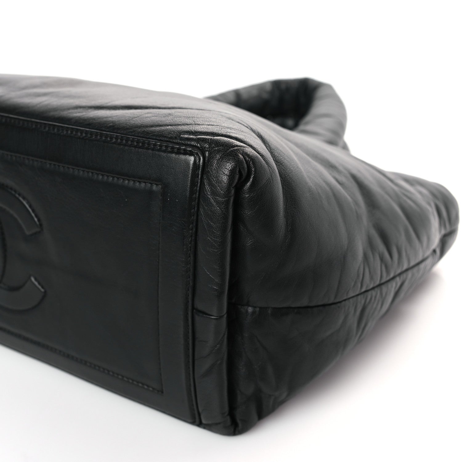 Chanel Lambskin Quilted Small Coco Cocoon Reversible Tote Black 9 of 9