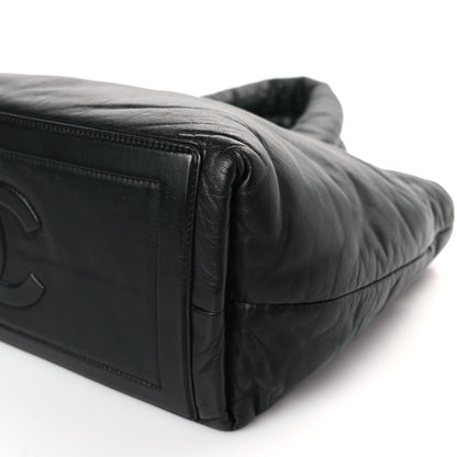Chanel Lambskin Quilted Small Coco Cocoon Reversible Tote Black 9 of 9