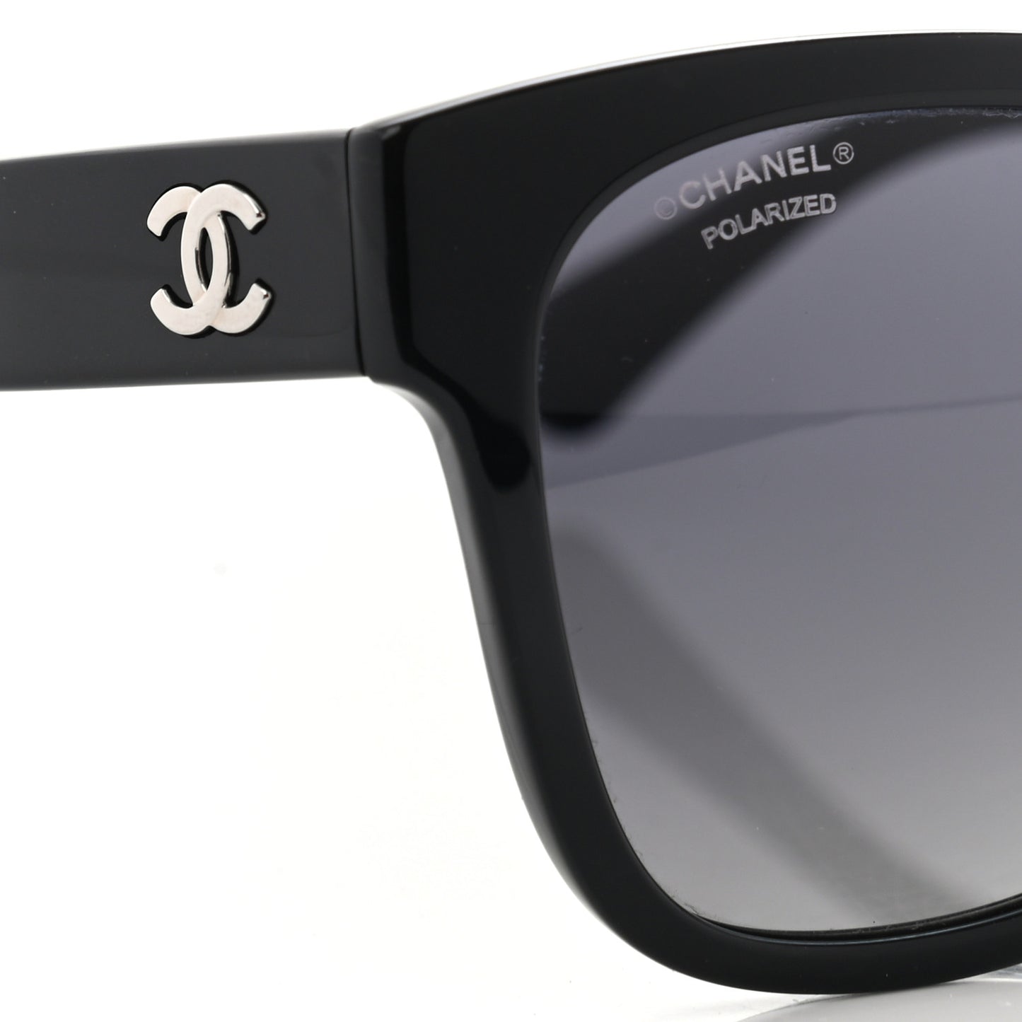 Acetate Polarized Square CC Sunglasses 5380 Black