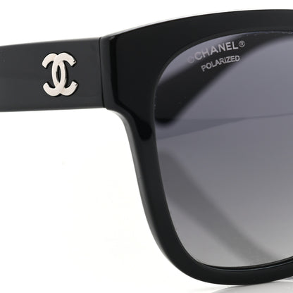 Chanel Acetate Polarized Square CC Sunglasses 5380 Black 7 of 9