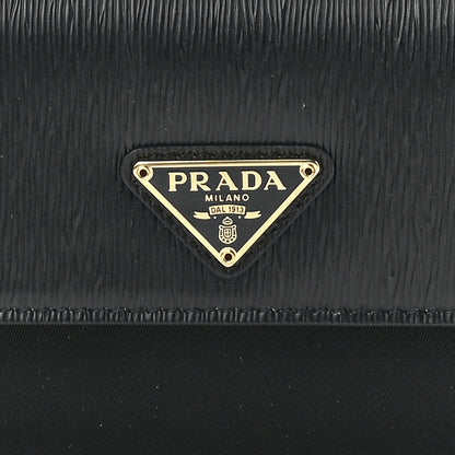 Prada Vitello Move Triangle Logo Continental Flap Travel Wallet Black 9 of 13