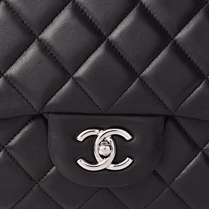 Chanel Lambskin Quilted Maxi Single Flap Black 10 of 16