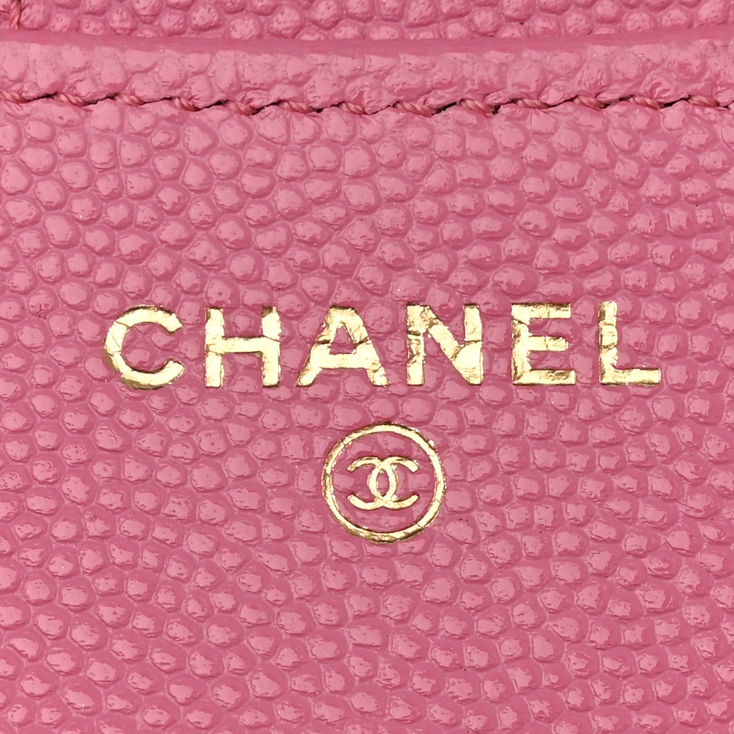 Caviar Quilted Compact Flap Wallet Pink