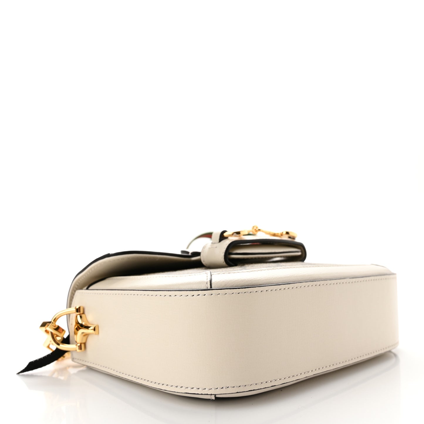GG Supreme Monogram Web Mini Horsebit 1955 Shoulder Bag Beige Mystic White