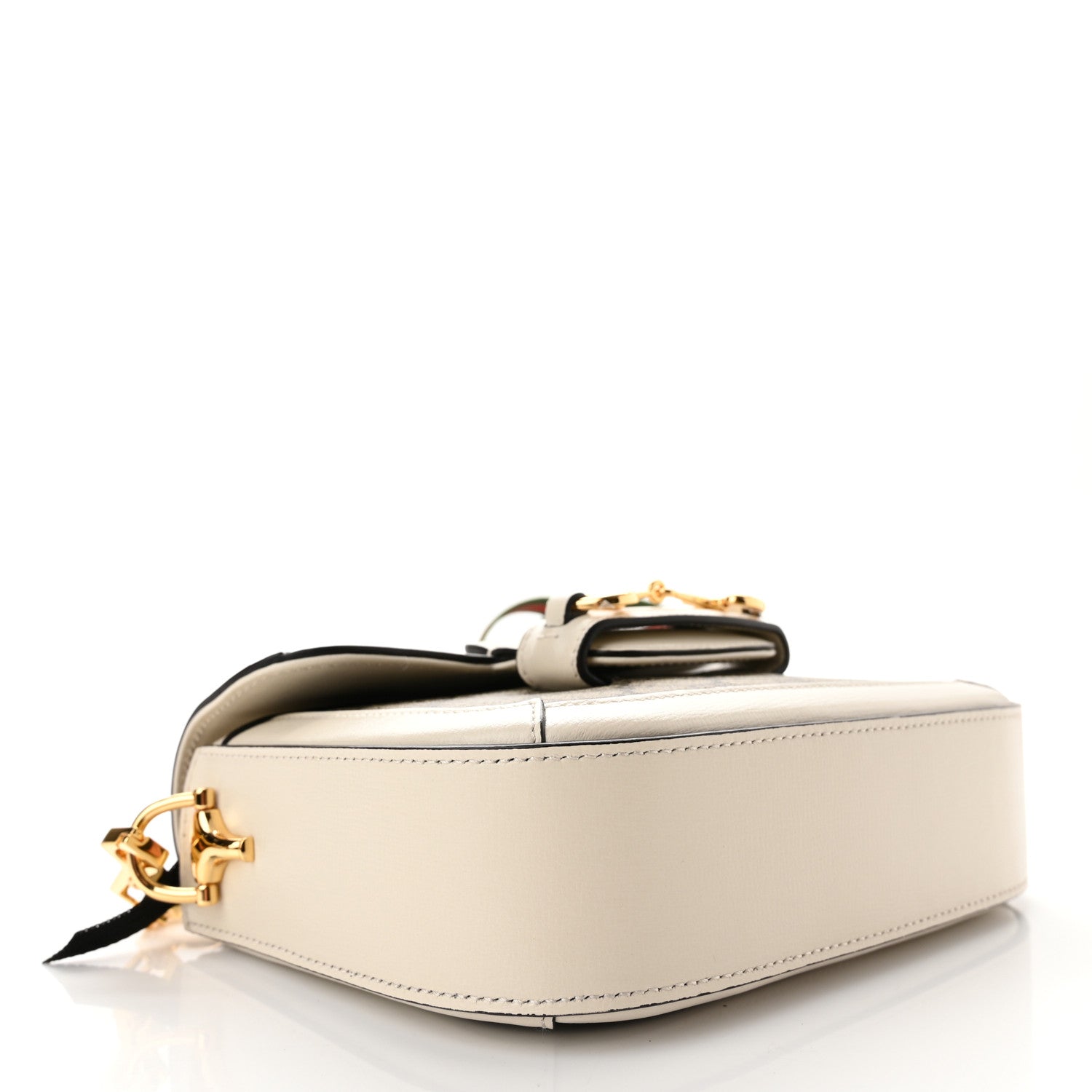 Gucci GG Supreme Monogram Web Mini Horsebit 1955 Shoulder Bag Beige Mystic White 4 of 10