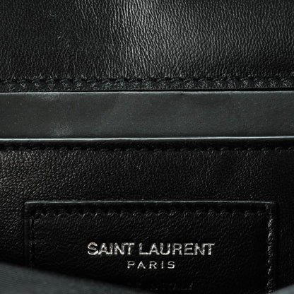 Saint Laurent Suede Fringe Chain Small Monogram Satchel Black 7 of 7