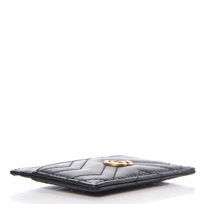 Gucci Calfskin Matelasse GG Marmont Card Holder Black 4 of 7