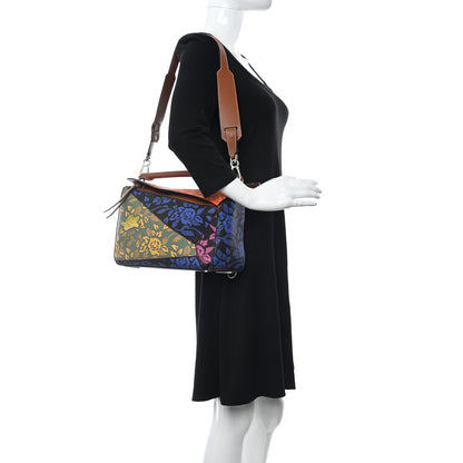 Loewe Calfskin Printed Medium Paula's Ibiza Patchwork Puzzle Bag Multicolor 2 of 9