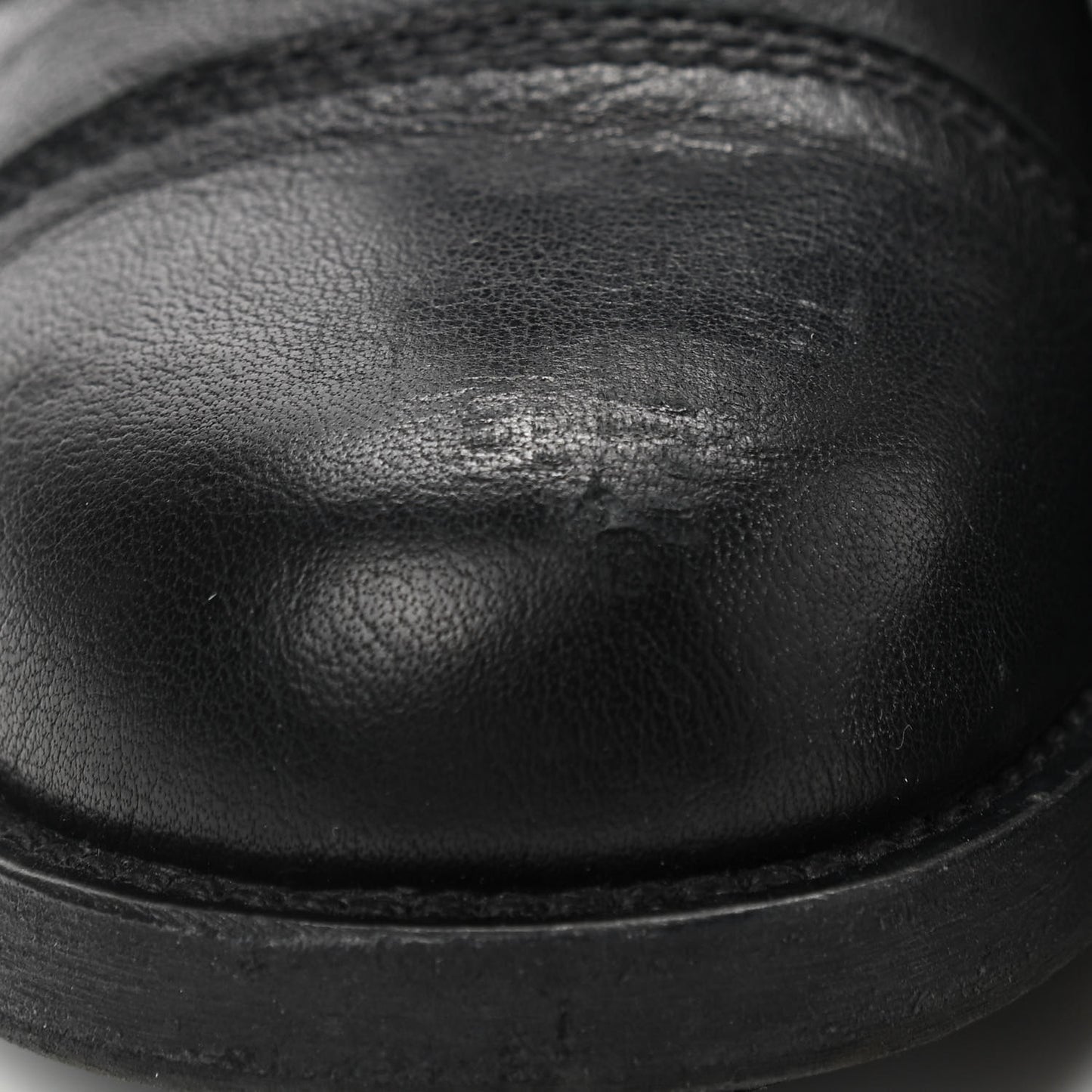 Sheepskin Quilted CC Tall Lace Up Combat Boots 39.5 Black