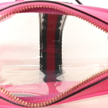 Gucci Vinyl Web Mini Ophidia Transparent Shoulder Bag Fluorescent Fuchsia 5 of 9